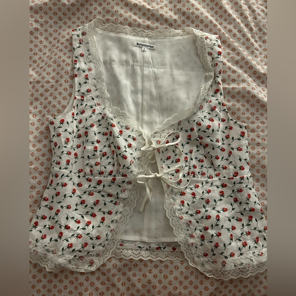 Reformation Tie Top